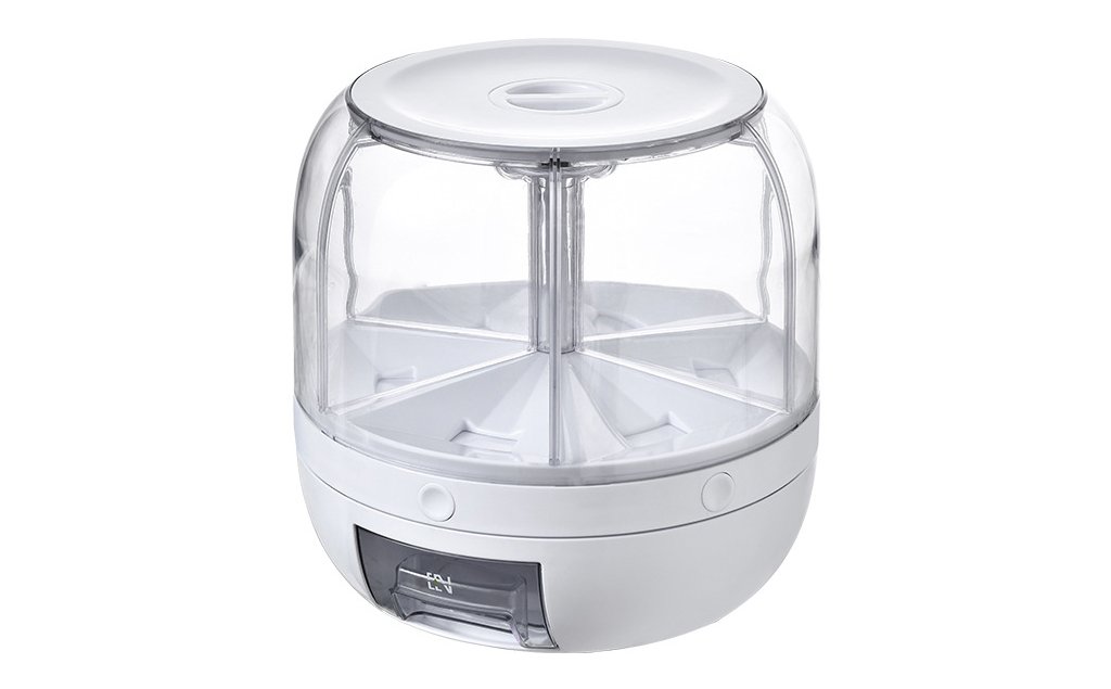 Rotating tray rice bucket in stock
